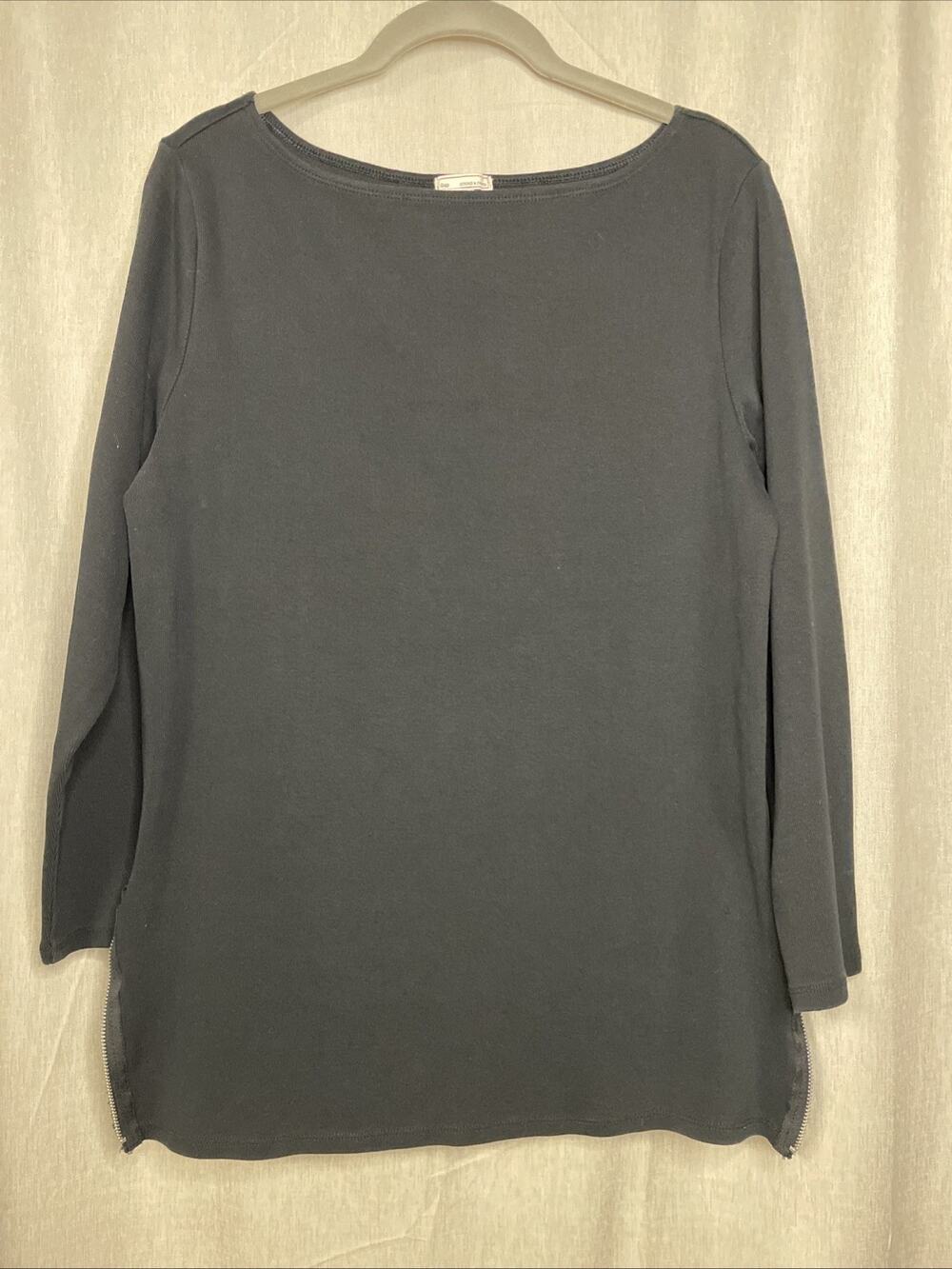 Gap Classic Designed & Crafted Women’s Large Black Pullover Tunic - Side Zippers